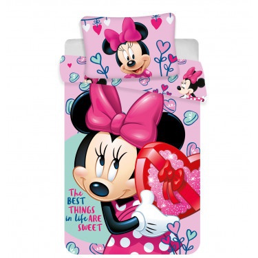 Obliečky do detskej postieľky Minnie baby pink