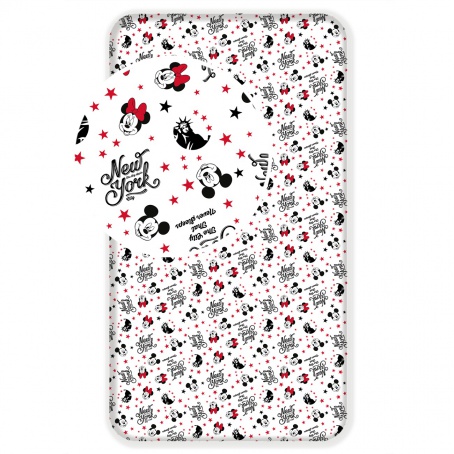 Prestieradlo Mickey a Minnie v New Yorku 90x200cm