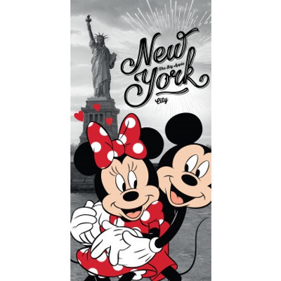 Osuška Mickey a Minnie v New Yorku 70x140cm