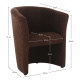 Křeslo, hnědá, CUBA