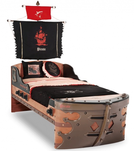 Detská posteľ Jack 90x190cm v tvare lode - dub lancelot