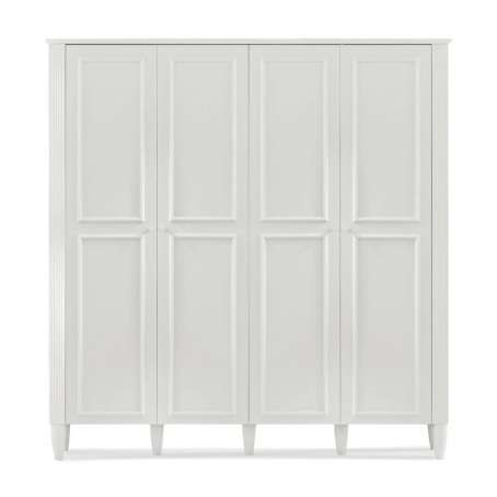 Štvordverová šatníková skriňa Lexi - biela