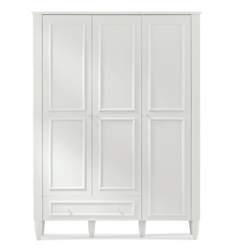 Trojdverová šatníková skriňa Lexi - biela