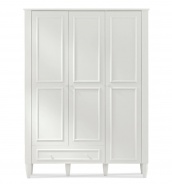 Trojdverová šatníková skriňa Lexi - biela