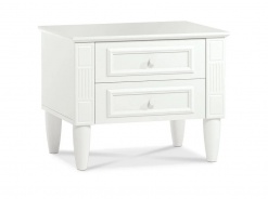 Nočný stolík so zásuvkami Lexi - biela