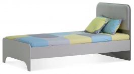 Posteľ Raundo 100x200 cm - šedá