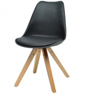 Jedálenská stolička Fashion - čierna/buk