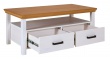 Konferenčný stolík z masívu Malcolm - biela/dub