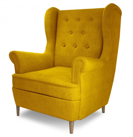 Aros žlté čalúnené kreslo