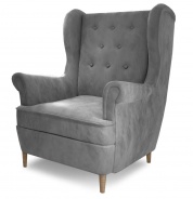 Čalúnené kreslo Aros - šedá