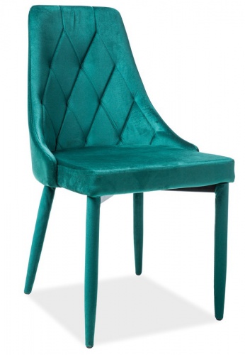 Jedálenská čalúnená stolička TRIX VELVET zelená
