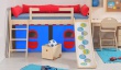 Detský domček pod vyvýšenú posteľ Domino (4 ks)