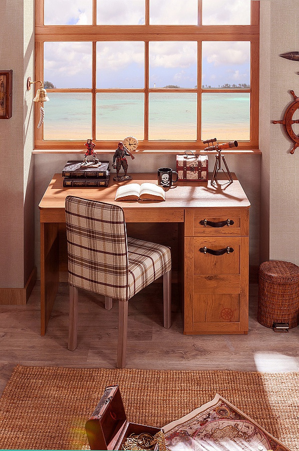 Detský písací stôl jack - dub lancelot.

 

Dôležitým kritériom písacieho stola je tiež odkladacia plocha a množstvo úložného priestoru.

 

Písací stôl je inšpirovaný pirátskou tematikou, rovnako ako ostatný nábytok z tejto kolekcie.

 

Design písacieho stola je starostlivo prepracovaný do najmenších detailov.

 

Kolekcia Jack je vyrobená v zaujímavom dubovom dekore lancelot v kombinácii s originálnymi potlačami pirátskej tematiky.

 

Všetok nábytok patriaci do kolekcie Jack nájdete nižšie v súvisiacich produktoch.