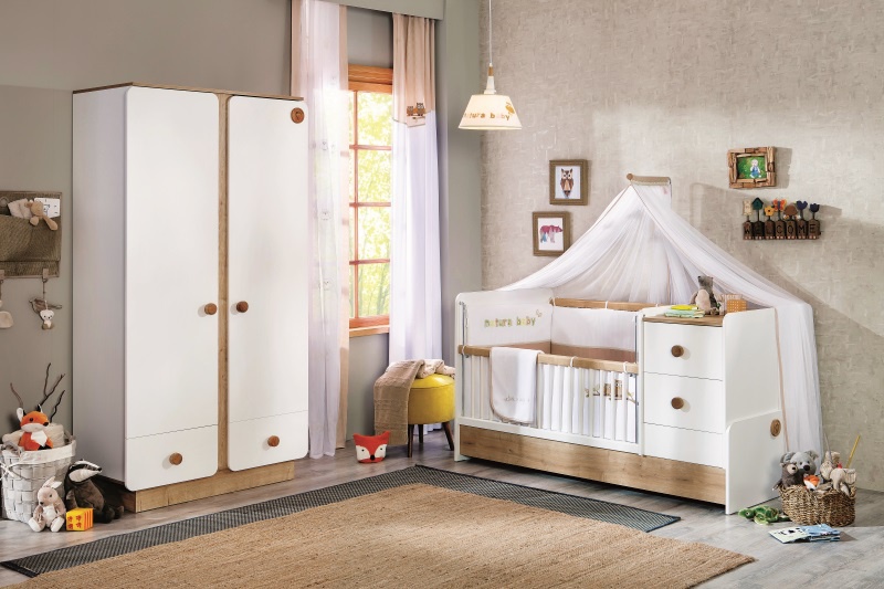 Nebesia nad postieľku ellie - biela/svetlo hnedá.