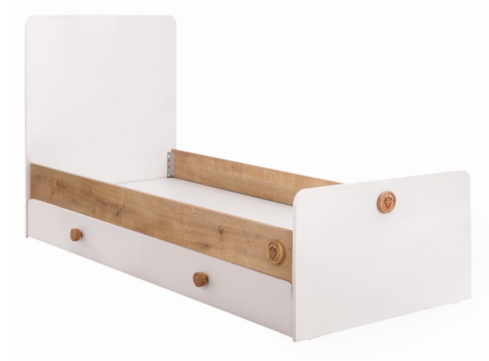 Rastúca postieľka ellie so zásuvkou a nebesami - biela/dub svetlý.

 

Postieľka je ladená do bielej farby kombinované s dekorom prírodného dreva a bude sa tak skvele vynímať v izbičke pre dievčatko aj chlapčeka.

 

Vo verzii detskej postieľky je súčasťou zásuvka, prebaľovací pult a pohyblivá bočnice (teleskopické priečky).

 

Keď dieťa povyrastie, postieľku jednoducho prestaviate do podoby detskej postele.

 

Postieľka je vyrobená z kvalitného lamina.

 

Vyobrazená posteľná súprava nie je súčasťou postieľky, avšak je možné ju zaobstarať zvlášť.

 

Všetok nábytok patriaci do kolekcie Ellie nájdete nižšie v súvisiacich produktoch.