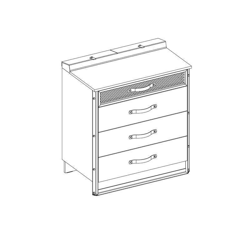 Zásuvková komoda nebula - sivá/čierna.

 

Predná noha je v čiernej farbe, vyrobená z kovového materiálu s kvalitnou povrchovou úpravou.

 

Rozmery zásuvkové komody Nebula sú 78x87x48cm (š, v, h)

 

Všetok nábytok patriaci do kolekcie Nebula nájdete nižšie v súvisiacich produktoch.