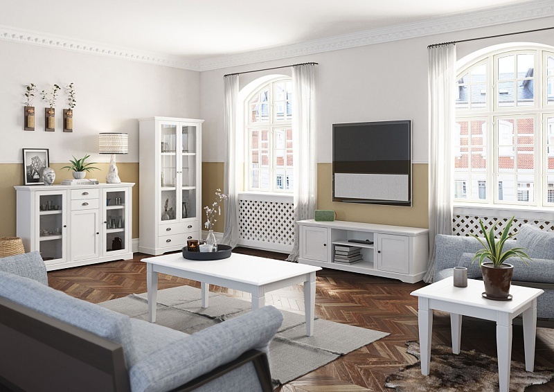 Úzka vitrína florencie-biela.