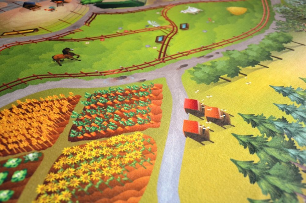 Detský koberec farma 3d - 100x150cm.

 