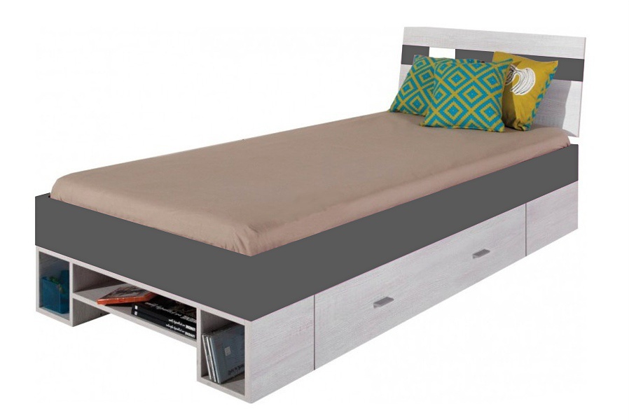 Detská posteľ delbert 90x200cm - borovica / tmavo sivá.

 

Posteľ dodávame s roštom (pevná dierovaná doska), je však možné dokúpiť rámový latový rošt.

Vhodné matrace sú nižšie v súvisiacich.

Rozmery detskej postele 90x200 Delbert sú 95x87x210cm (š, v, h).