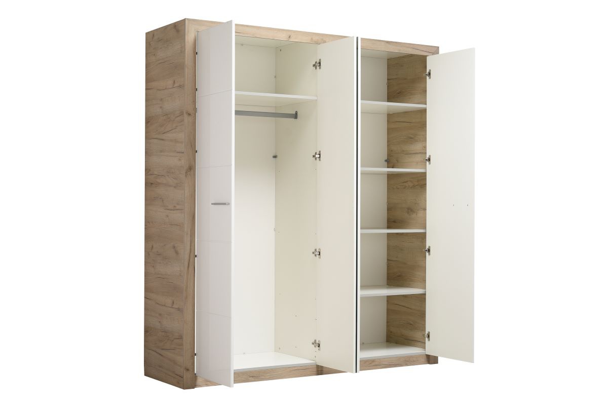 Štvordverová šatníková skriňa so zrkadlami shine - dub sivý/biela.

 

Je známa vec, že zrkadlo opticky rozširuje priestor.

 

Rozmery štvordverovej šatníkovej skrine so zrkadlami Shine sú 179,5x204x55,5cm (š, v, h)

 

Všetok nábytok patriaci do kolekcie Shine nájdete nižšie v súvisiacich produktoch.