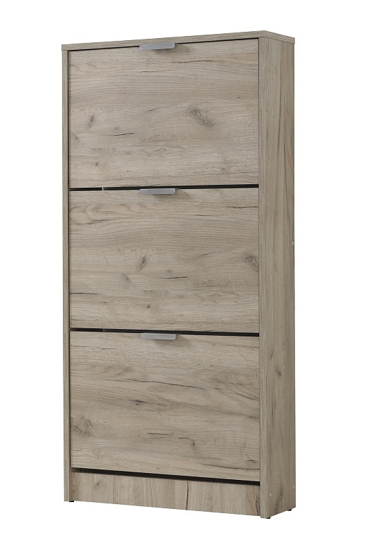 Výklopný botník 3-dvierkový felix - dub šedý.

 

Zadná časť botníku je otvorená, vďaka čomu zaisťuje odvetrávanie, čo je žiaduce najmä v letnom období, kedy sa nám chodidla v obuvi potí.

 

Výklopné botníky Felix v inej veľkosti a farebnom prevedení nájdete nižšie v súvisiacich produktoch.