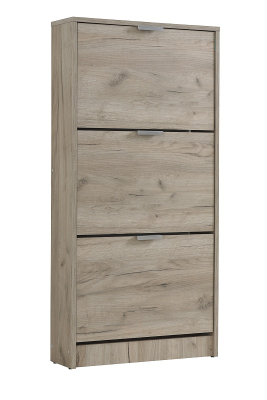 Výklopný botník 3-dvierkový felix - dub šedý.

 

Zadná časť botníku je otvorená, vďaka čomu zaisťuje odvetrávanie, čo je žiaduce najmä v letnom období, kedy sa nám chodidla v obuvi potí.

 

Výklopné botníky Felix v inej veľkosti a farebnom prevedení nájdete nižšie v súvisiacich produktoch.