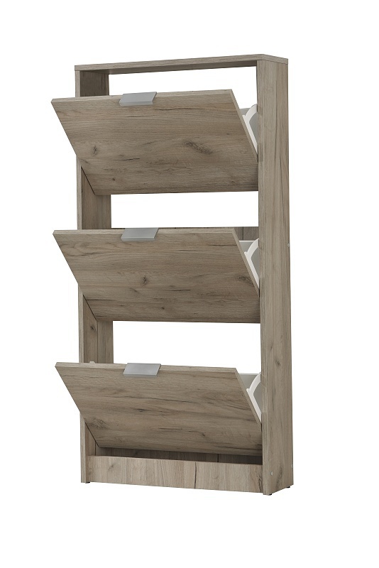 Výklopný botník 3-dvierkový felix - dub šedý.

 

Zadná časť botníku je otvorená, vďaka čomu zaisťuje odvetrávanie, čo je žiaduce najmä v letnom období, kedy sa nám chodidla v obuvi potí.

 

Výklopné botníky Felix v inej veľkosti a farebnom prevedení nájdete nižšie v súvisiacich produktoch.