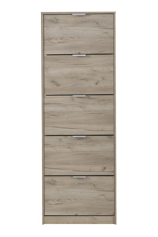 Výklopný botník 5-dvierkový felix - dub šedý.

 

Zadná časť botníku je otvorená, vďaka čomu zaisťuje odvetrávanie, čo je žiaduce najmä v letnom období, kedy sa nám chodidla v obuvi potí.

 

Výklopné botníky Felix v inej veľkosti a farebnom prevedení nájdete nižšie v súvisiacich produktoch.