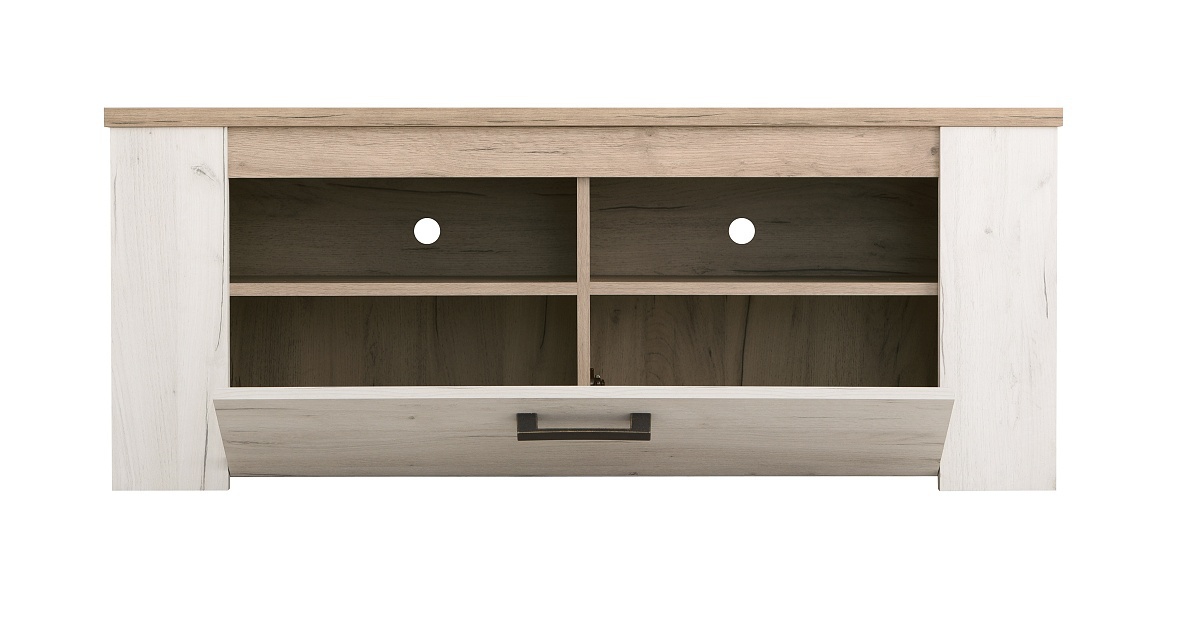 Tv stolík henry - dub biely/dub šedý.

 

Stolík zdobi plastová úchytka, ktorá verne imituje kov.

 

Všetok nábytok patriaci do kolekcie Henry nájdete nižšie v súvisiacich produktoch.

 

Krátka videoukážka vám priblíži TV stolík Henry.