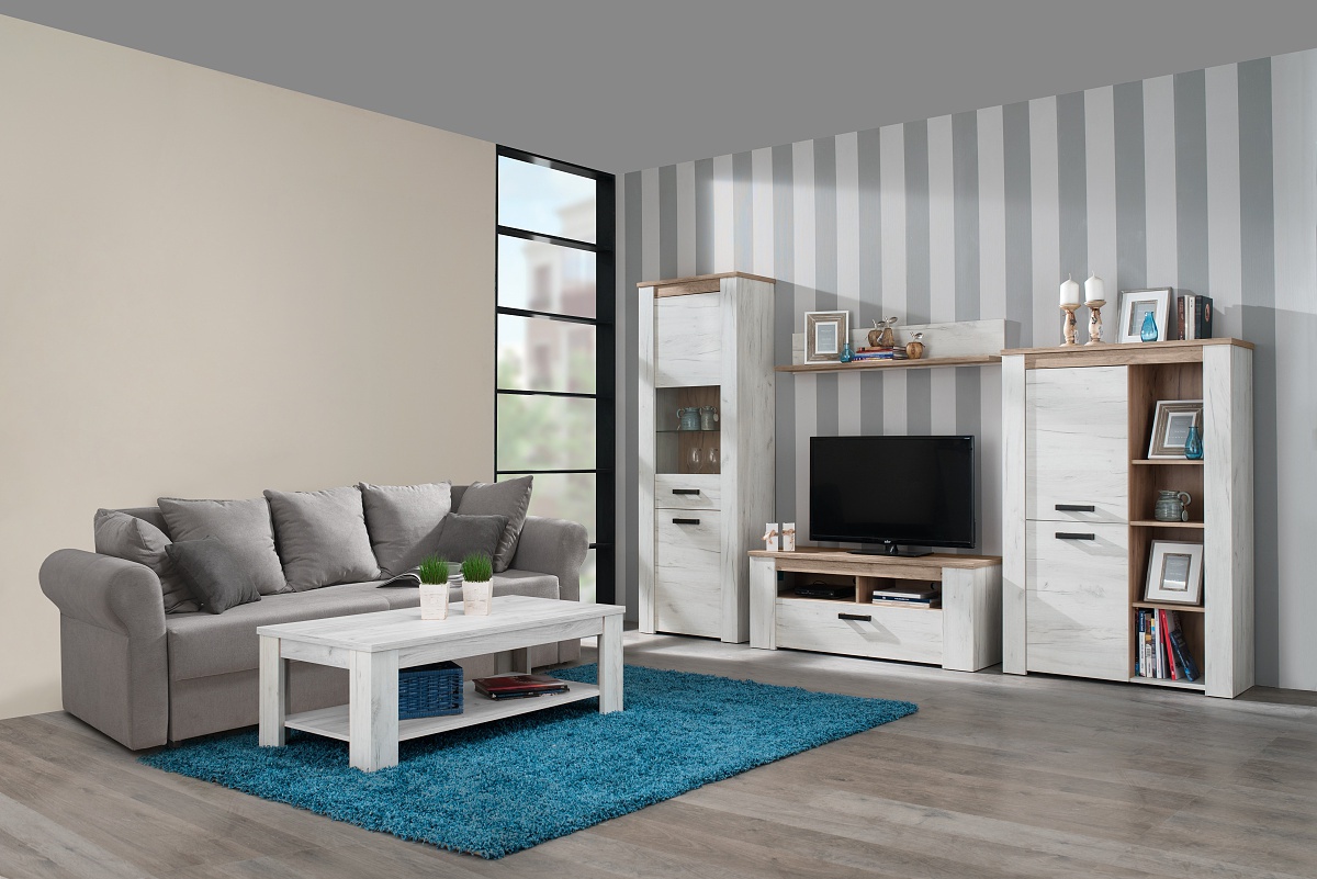 Presklená vitrína henry i - dub biely/dub šedý.

 

Vitrínu zdobia plastové úchytky, ktoré verne imitujú kov.

 

Dvierka možno namontovať na ľavú i pravú stranu. Rozmery presklené vitríny Henry I sú 68,5x36,5x195cm (š, h, v).

 

Všetok nábytok patriaci do kolekcie Henry nájdete nižšie v súvisiacich produktoch.

 

Krátka videoukážka vám priblíži vitrínu Henry.

 

 