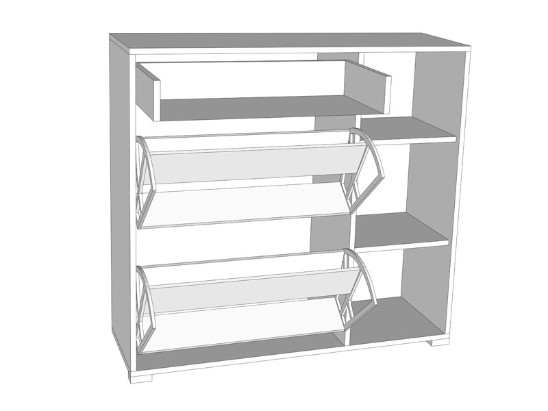 Kombinovaný botník triss - dub sivý.

 

Rozmery botníku Triss sú 102x94,5x33cm (š, v, h)

 

Ďalšie varianty botníkov Triss a iné súvisiace produkty nájdete nižšie.