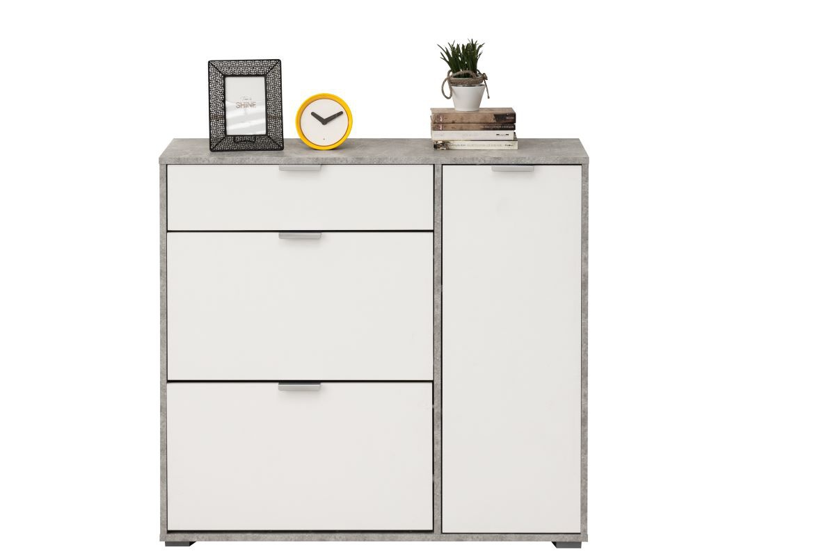 Kombinovaný botník triss - biela/beton.

 

Rozmery botníku Triss sú 102x94,5x33cm (š, v, h)

 

Ďalšie varianty botníkov Triss a iné súvisiace produkty nájdete nižšie.