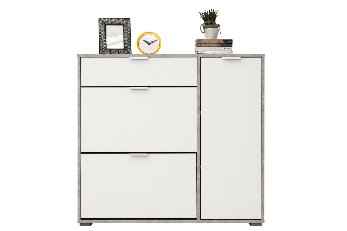 Kombinovaný botník triss - biela/beton.

 

Rozmery botníku Triss sú 102x94,5x33cm (š, v, h)

 

Ďalšie varianty botníkov Triss a iné súvisiace produkty nájdete nižšie.