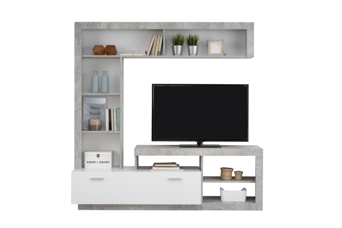 Obývacia stena jonas - beton/biela.

 

Dominantné miesto je tu vyhranené televízii, ktorá tu bude skvele vyzerať ako stojaci, tak zavesená na stene. Uzatvárateľná priehradka v bielom prevedení sa vám bude dobre otvárať pomocou štíhlych šedých úchytiek.

 

Rozmery obývacej steny Jonas sú 170,5x170,5x41,5cm (š, v, h)

 

Ďalšie typy obývacích stien a ostatné súvisiace produkty nájdete v zozname nižšie.