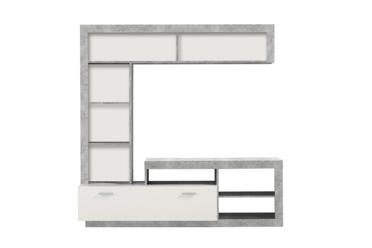 Obývacia stena jonas - beton/biela.

 

Dominantné miesto je tu vyhranené televízii, ktorá tu bude skvele vyzerať ako stojaci, tak zavesená na stene. Uzatvárateľná priehradka v bielom prevedení sa vám bude dobre otvárať pomocou štíhlych šedých úchytiek.

 

Rozmery obývacej steny Jonas sú 170,5x170,5x41,5cm (š, v, h)

 

Ďalšie typy obývacích stien a ostatné súvisiace produkty nájdete v zozname nižšie.