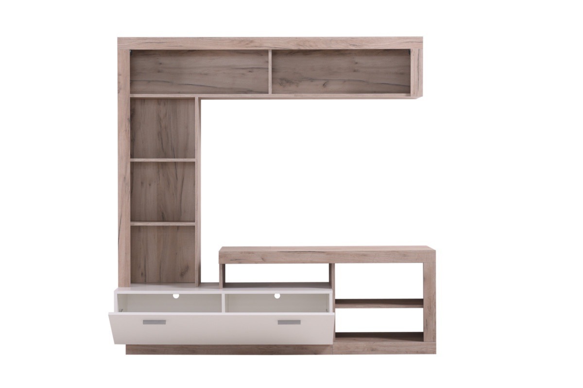 Obývacia stena jonas - dub sivý/biela.

 

Dominantné miesto je tu vyhranené televízii, ktorá tu bude skvele vyzerať ako stojaci, tak zavesená na stene. Uzatvárateľná priehradka v bielom prevedení sa vám bude dobre otvárať pomocou štíhlych šedých úchytiek.

 

Rozmery obývacej steny Jonas sú 170,5x170,5x41,5cm (š, v, h)

 

Ďalšie typy obývacích stien a ostatné súvisiace produkty nájdete v zozname nižšie.