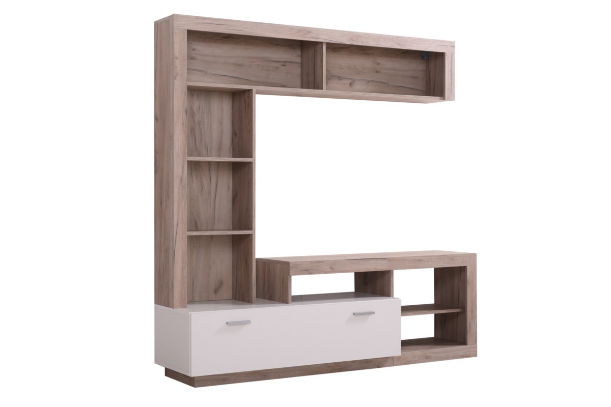 Obývacia stena jonas - dub sivý/biela.

 

Dominantné miesto je tu vyhranené televízii, ktorá tu bude skvele vyzerať ako stojaci, tak zavesená na stene. Uzatvárateľná priehradka v bielom prevedení sa vám bude dobre otvárať pomocou štíhlych šedých úchytiek.

 

Rozmery obývacej steny Jonas sú 170,5x170,5x41,5cm (š, v, h)

 

Ďalšie typy obývacích stien a ostatné súvisiace produkty nájdete v zozname nižšie.