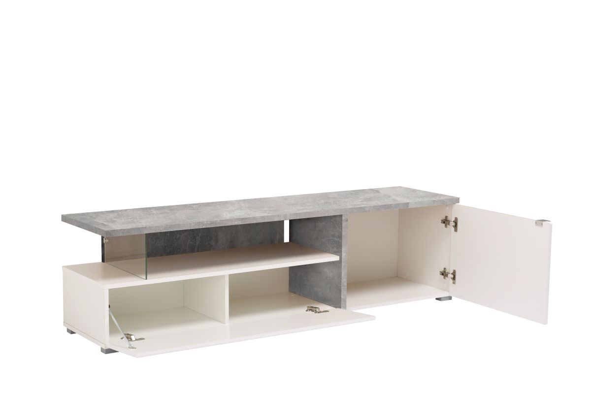 Televízny stolík drago - beton/biela.

 

Pod priestrannou hornou doskou v dekore betónu sa nechází otvorená police.

 

Rozmery televízneho stolíku Drago sú 160,5x44,5x40cm (š, v, h)

 

Ďalšiu inšpiráciu pre zariadenie obývacej izby nájdete v súvisiacich produktoch nižšie.