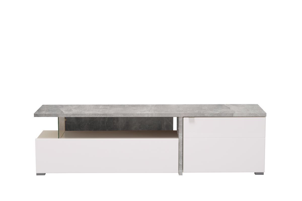 Televízny stolík drago - beton/biela.

 

Pod priestrannou hornou doskou v dekore betónu sa nechází otvorená police.

 

Rozmery televízneho stolíku Drago sú 160,5x44,5x40cm (š, v, h)

 

Ďalšiu inšpiráciu pre zariadenie obývacej izby nájdete v súvisiacich produktoch nižšie.