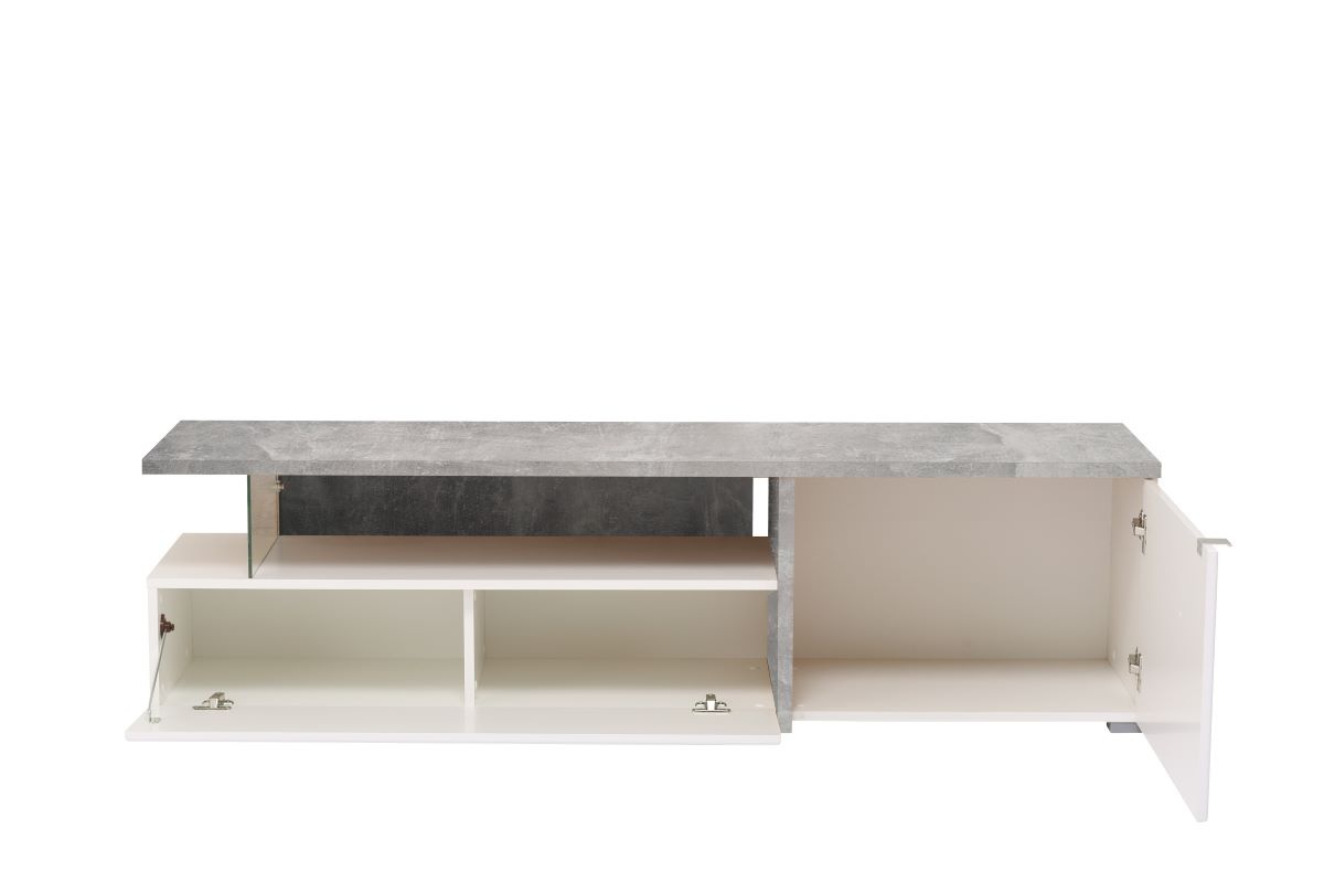 Televízny stolík drago - beton/biela.

 

Pod priestrannou hornou doskou v dekore betónu sa nechází otvorená police.

 

Rozmery televízneho stolíku Drago sú 160,5x44,5x40cm (š, v, h)

 

Ďalšiu inšpiráciu pre zariadenie obývacej izby nájdete v súvisiacich produktoch nižšie.