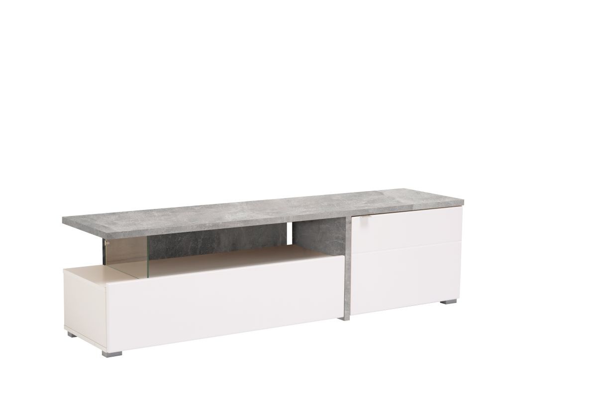 Televízny stolík drago - beton/biela.

 

Pod priestrannou hornou doskou v dekore betónu sa nechází otvorená police.

 

Rozmery televízneho stolíku Drago sú 160,5x44,5x40cm (š, v, h)

 

Ďalšiu inšpiráciu pre zariadenie obývacej izby nájdete v súvisiacich produktoch nižšie.