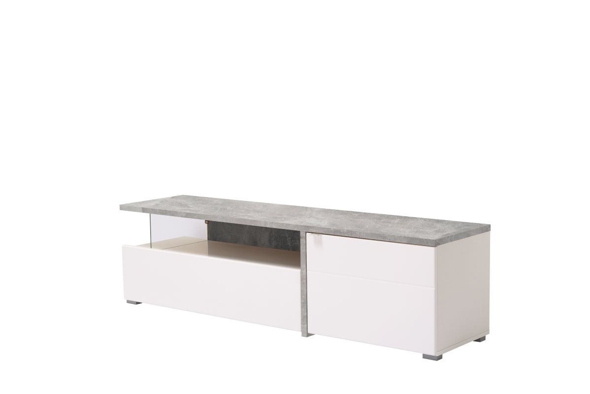 Televízny stolík drago - beton/biela.

 

Pod priestrannou hornou doskou v dekore betónu sa nechází otvorená police.

 

Rozmery televízneho stolíku Drago sú 160,5x44,5x40cm (š, v, h)

 

Ďalšiu inšpiráciu pre zariadenie obývacej izby nájdete v súvisiacich produktoch nižšie.