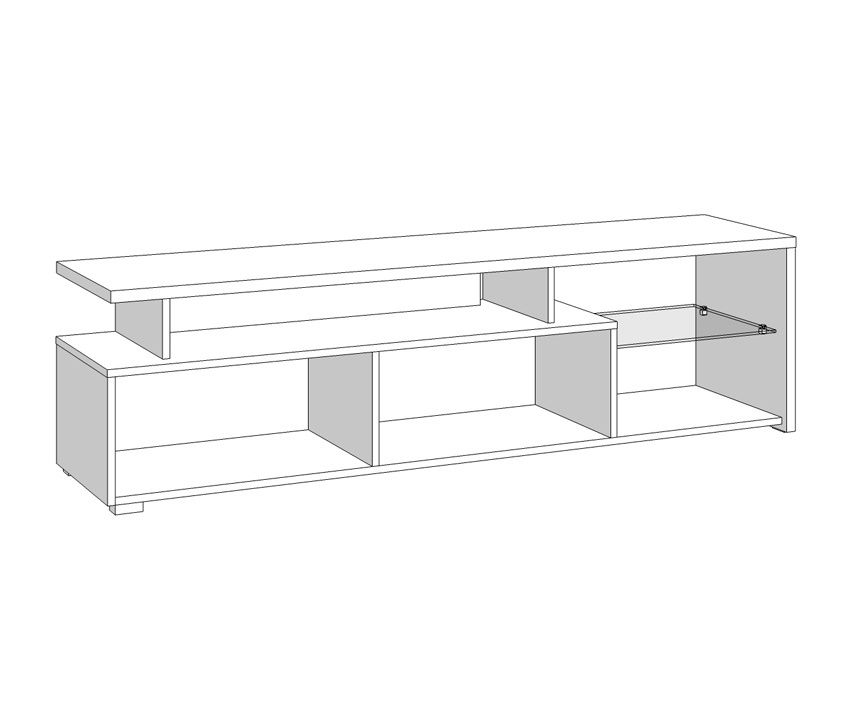 Televízny stolík alaric - biela/dub čierny.

 

Horná doska stolíka nájde využitie ako stojan pod televízor.

 

Televízny stolík Alaric v inom farebnom prevedení nájdete nižšie v súvisiacich produktoch spolu s ďalšími tipy na nábytok do obývacej izby.