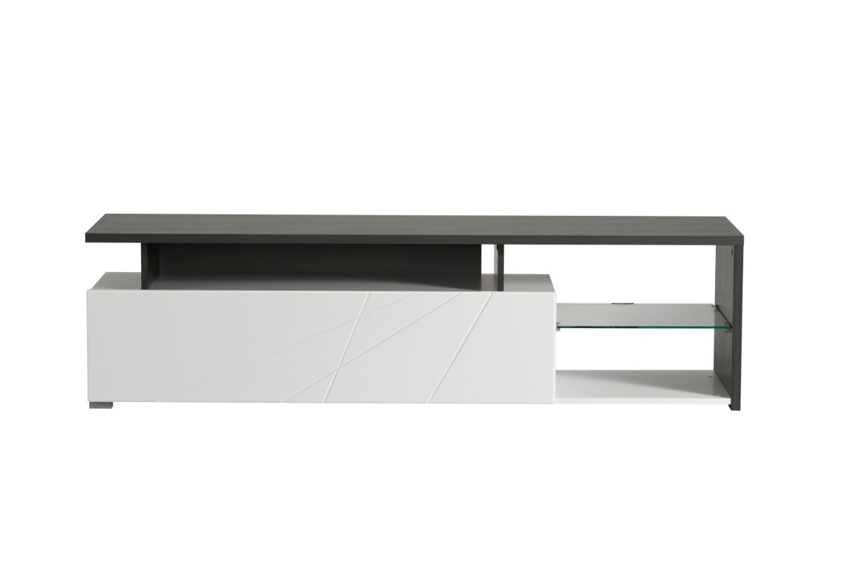 Televízny stolík alaric - biela/dub čierny.

 

Horná doska stolíka nájde využitie ako stojan pod televízor.

 

Televízny stolík Alaric v inom farebnom prevedení nájdete nižšie v súvisiacich produktoch spolu s ďalšími tipy na nábytok do obývacej izby.