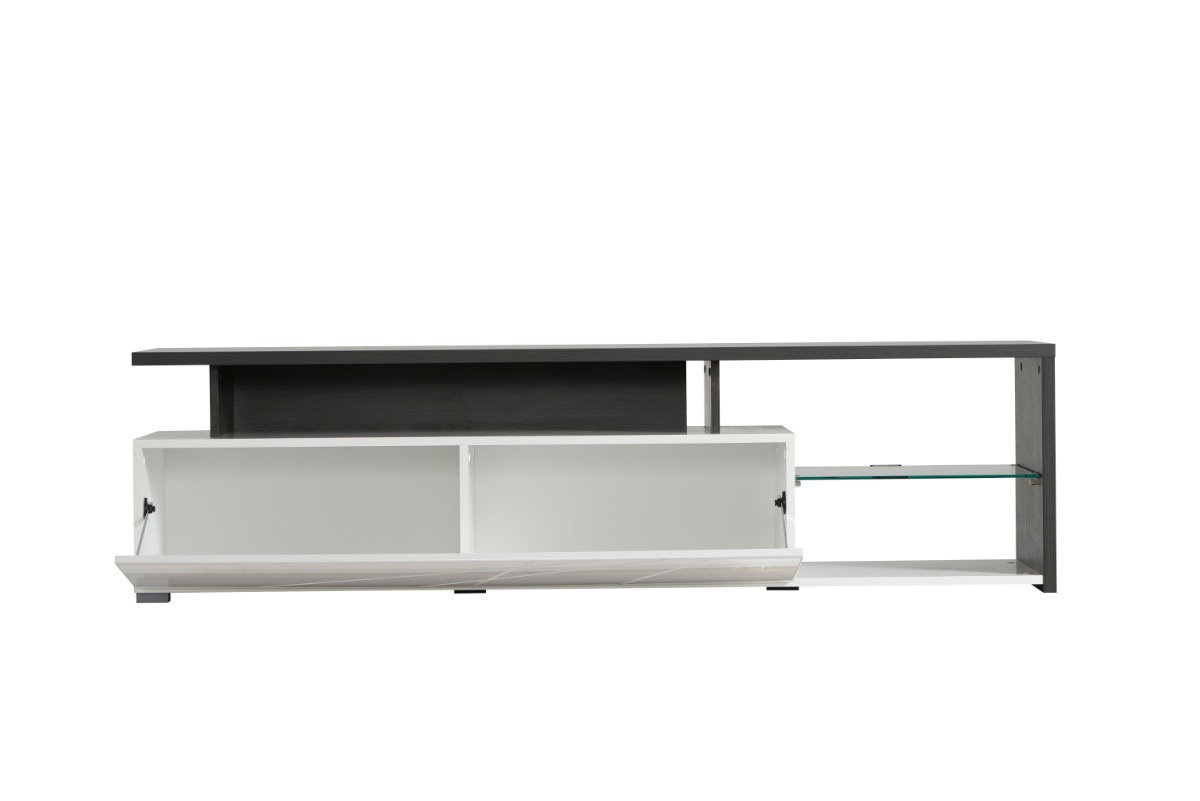 Televízny stolík alaric - biela/dub čierny.

 

Horná doska stolíka nájde využitie ako stojan pod televízor.

 

Televízny stolík Alaric v inom farebnom prevedení nájdete nižšie v súvisiacich produktoch spolu s ďalšími tipy na nábytok do obývacej izby.