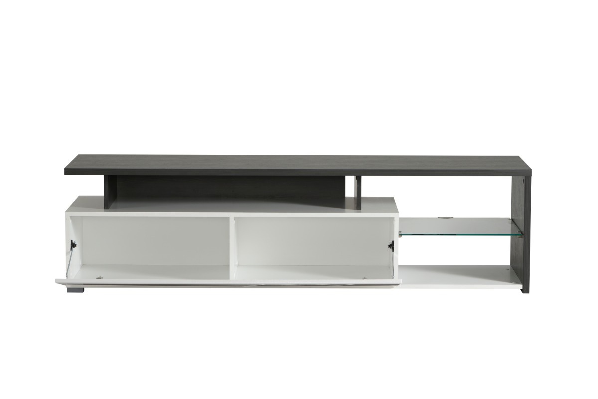 Televízny stolík alaric - biela/dub čierny.

 

Horná doska stolíka nájde využitie ako stojan pod televízor.

 

Televízny stolík Alaric v inom farebnom prevedení nájdete nižšie v súvisiacich produktoch spolu s ďalšími tipy na nábytok do obývacej izby.