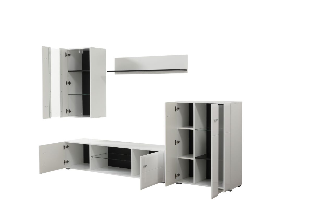 Obývacia stena goro - biela/dub čierny.

 

Spodné diely zostavy sú potom TV stolík a presklená komoda, ktoré stoja na nízkych nožičkách, čo prispieva k lepšej cirkulácii vzduchu v miestnosti.

 

K výrobe tejto obývacej zostavy bolo použité moderné lamino s hrúbkou 16mm, hranené melamínom, posilnené HDF 3mm, a nechýbajú ani ABS hrany.

 

Rozmery obývacej steny Goro sú, v prípade rozvrhnutie nábytku ako na fotografii, 264x182x41,5cm (š, v, h)

 

Ďalšiu inšpiráciu pre vybavenie obývacej izby nájdete v súvisiacich produktoch nižšie.