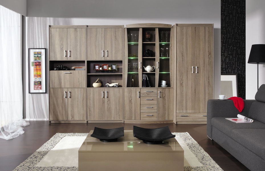 Obývacia zostava megane 1 - dub trufla.

 

V ponuke sú rôzne typy vitrín, skríň, regálov.

 

Obývacia zostava sa skladá z týchto dielov:

- barová skriňa 7 (80x212x35cm š, v, h)

- skriňa 6 (80x212x35cm š, v, h)

- vitrína 2 (110x212x42cm š, v, h)

- šatníková skriňa (80x212x50cm š, v, h)

 

Pri výbere obývacie zostavy Megane zakliknite požadovaný odtieň.