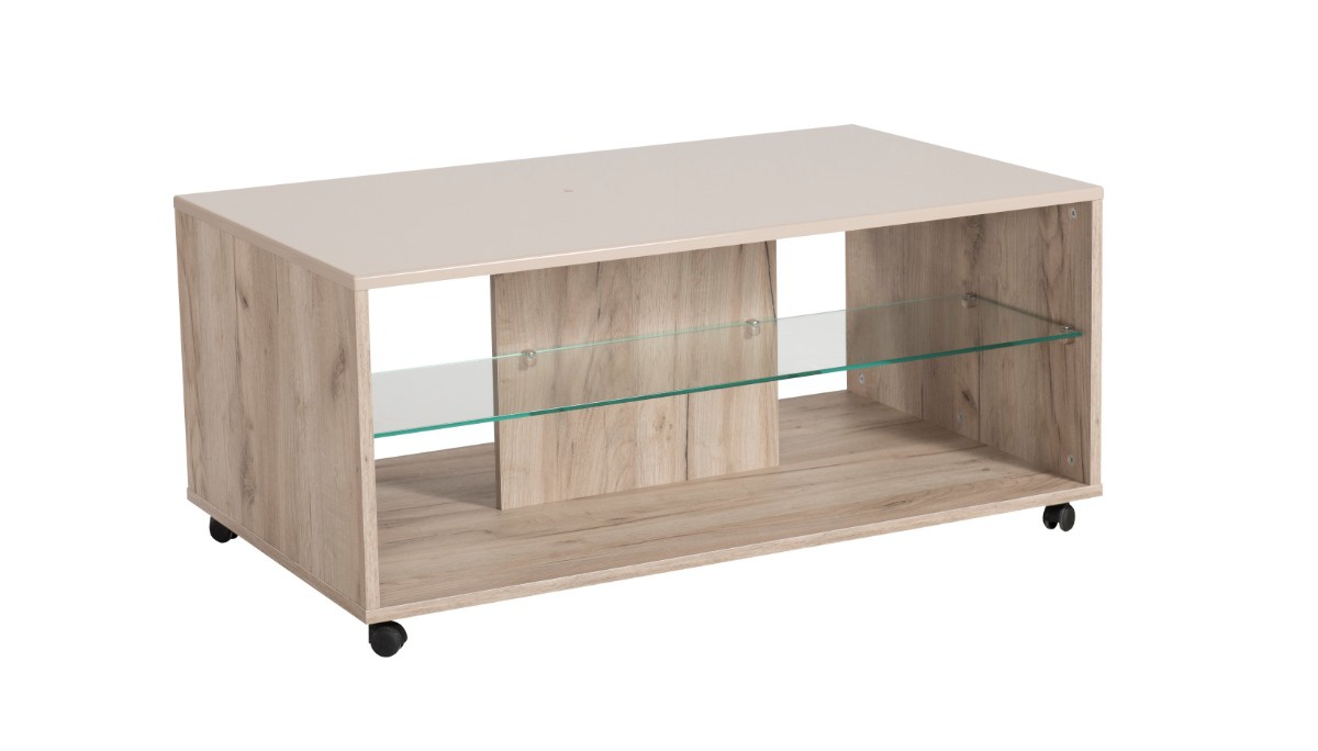 Konferenčný stolík brady - dub šedý/béžová.

 

Stolík je vybavený kolieskami, ktoré umožňujú ľahkú a nenamáhavú manipuláciu.

 

V súvisiacich produktoch nižšie nájdete ďalšie tipy na nábytok do obývacej izby.