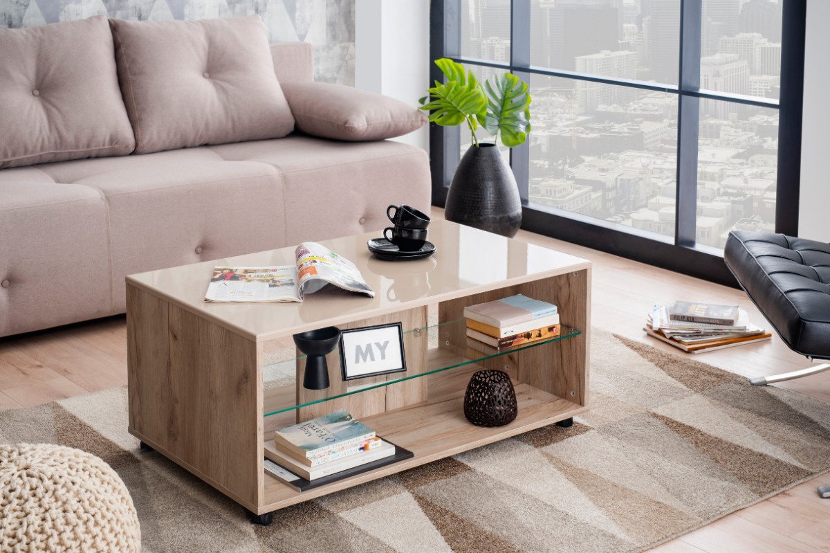 Konferenčný stolík brady - dub šedý/béžová.

 

Stolík je vybavený kolieskami, ktoré umožňujú ľahkú a nenamáhavú manipuláciu.

 

V súvisiacich produktoch nižšie nájdete ďalšie tipy na nábytok do obývacej izby.